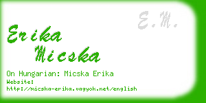 erika micska business card